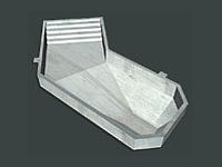 3D rendering of a Lazy-L concrete pool shell